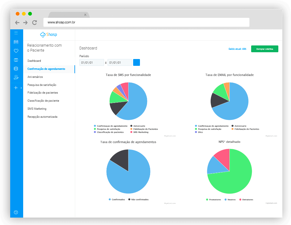 Software Médico para Relacionamento com o cliente